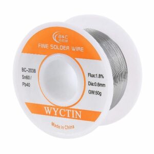 Tin Lead Rosin Core Solder Wire for Electrical Solderding .039"/1.0mm 50g 