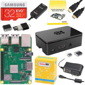 CanaKit Raspberry Pi 3 B+ (B Plus) Starter Kit (32 GB EVO+ Edition, Premium Black Case)