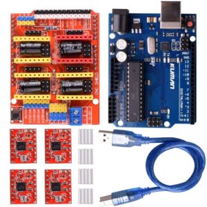 kuman CNC Shield Expansion Board V3.0 +UNO R3 Board + A4988 Stepper