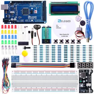 ELEGOO Mega 2560 R3 Project Starter Kit Compatible with Arduino IDE MEGA2560 - Including 16 Tutorials CD