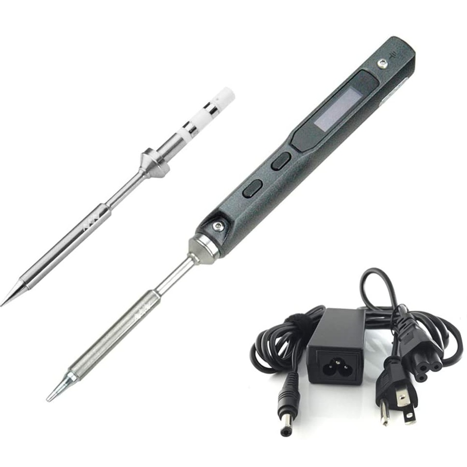 LEXPON 80W 110V Pencil Tip Soldering Iron with Wood Handle 