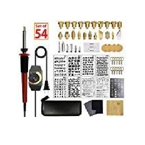 SthAbt - 54pcs Wood Burning Kit Set Adjustable Temperature Pyrography Pen